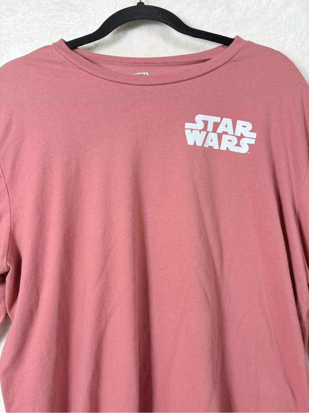 Star Wars Long Sleeve Tee with White Star Wars Logo XL 0734